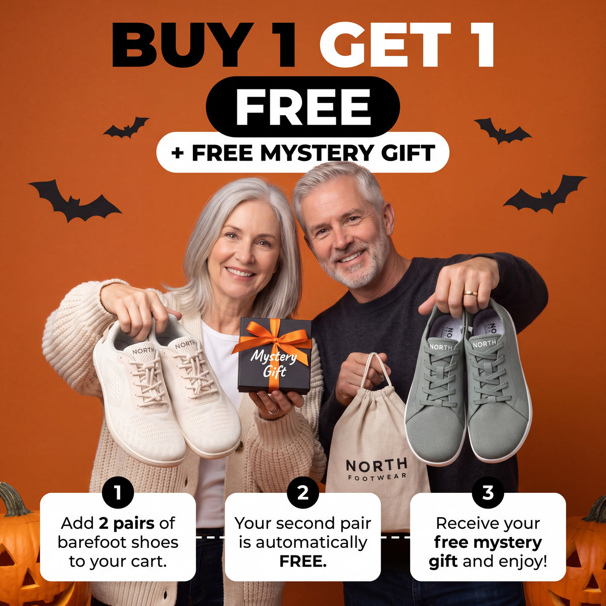 Halloween Buy 1, Get 1 Free at North Footwear